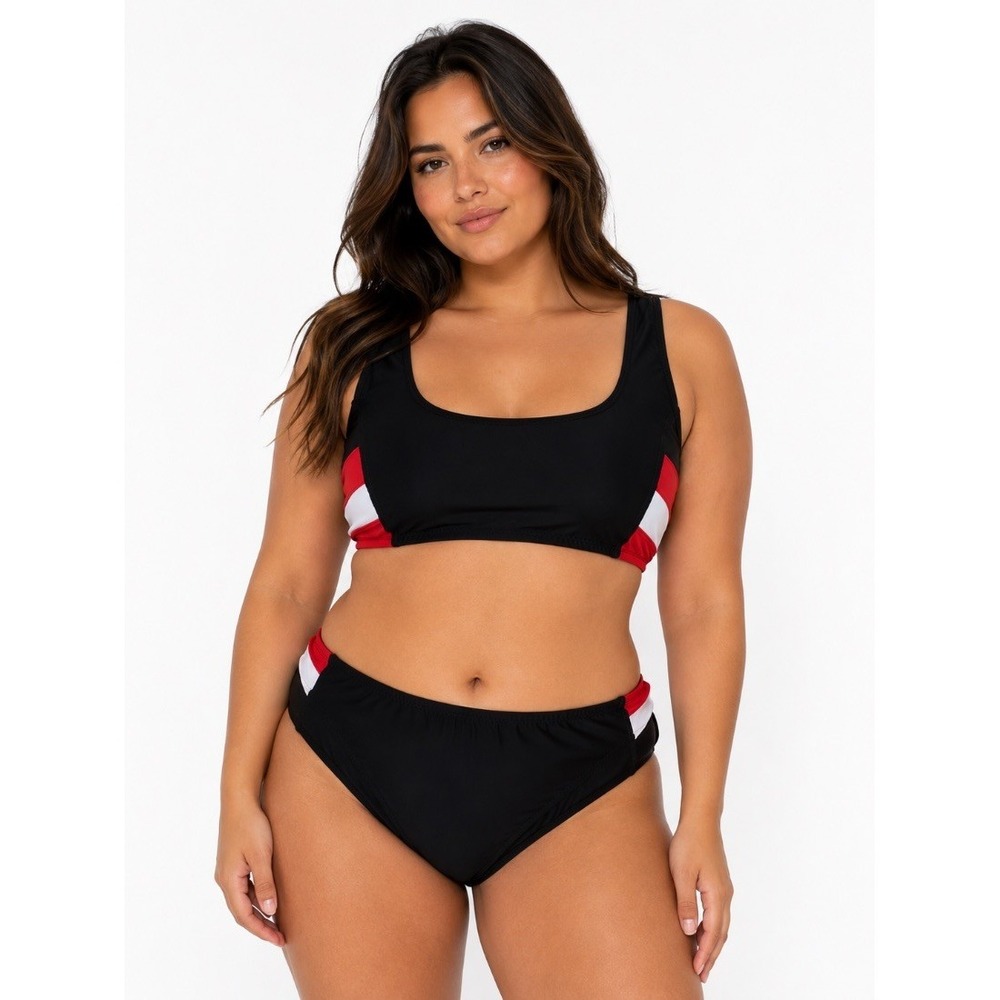 Trina Turk Incredibles 2 Disney Pixar Bikini Set Black Red White Plus Size 10